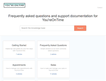 Tablet Screenshot of help.youreontime.com